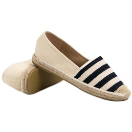 BELLAMILA Stribet Espadrilles brun 1