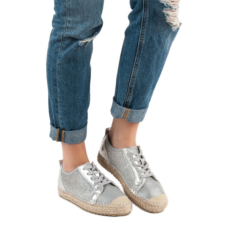 SHELOVET Åbent snøre Espadrilles grå 1