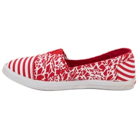 Sweet Shoes Slipons med mønster hvid rød 2