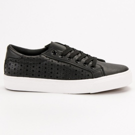 J. Star Openwork sorte sneakers 2