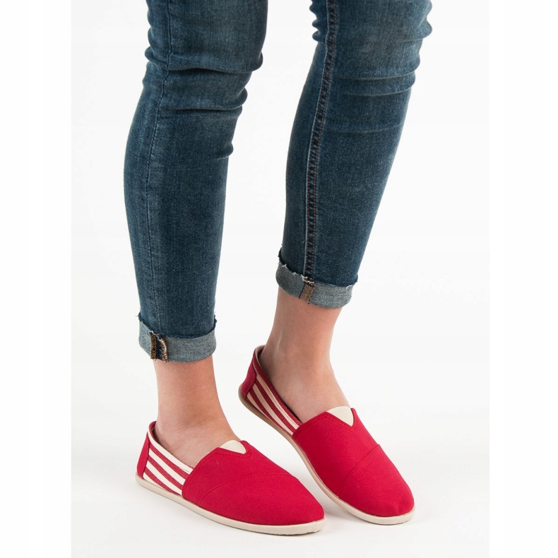 SHELOVET Komfortable Slip On Sneakers rød 2