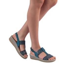 Kylie Sandaler på platformen blå 1