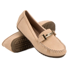 Top Shoes Kvinder beige loafers 3