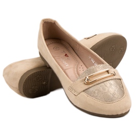 Top Shoes Stilfulde ballerinaer brun 3