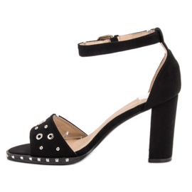 SHELOVET Sandaler med strass sort 2