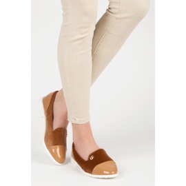 Velour ballerinaer brun 2