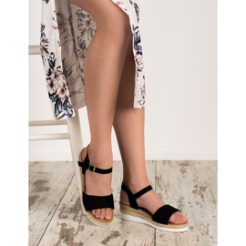 SDS Sorte sandaler med glitter 2
