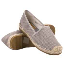 Ideal Shoes Suede Slip-On Sko grå 2