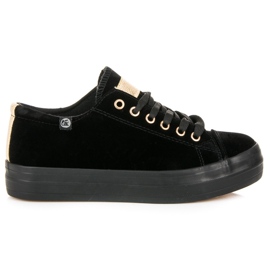 Tony Velour sneakers på platformen sort 2