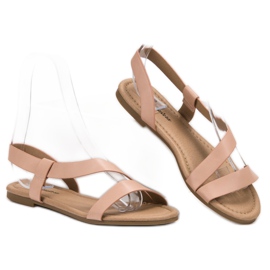 Primavera Slip-on flade sandaler beige 2
