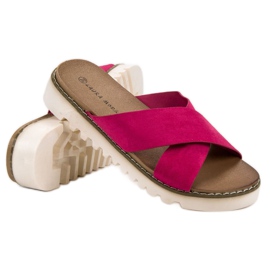 Laura Mode Fuchsia ruskind hjemmesko lilla 2