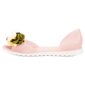 Ideal Shoes Meliski med blomster brun 2