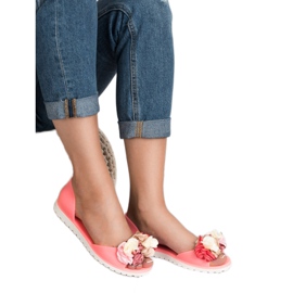 Ideal Shoes Meliski med blomster lyserød 2