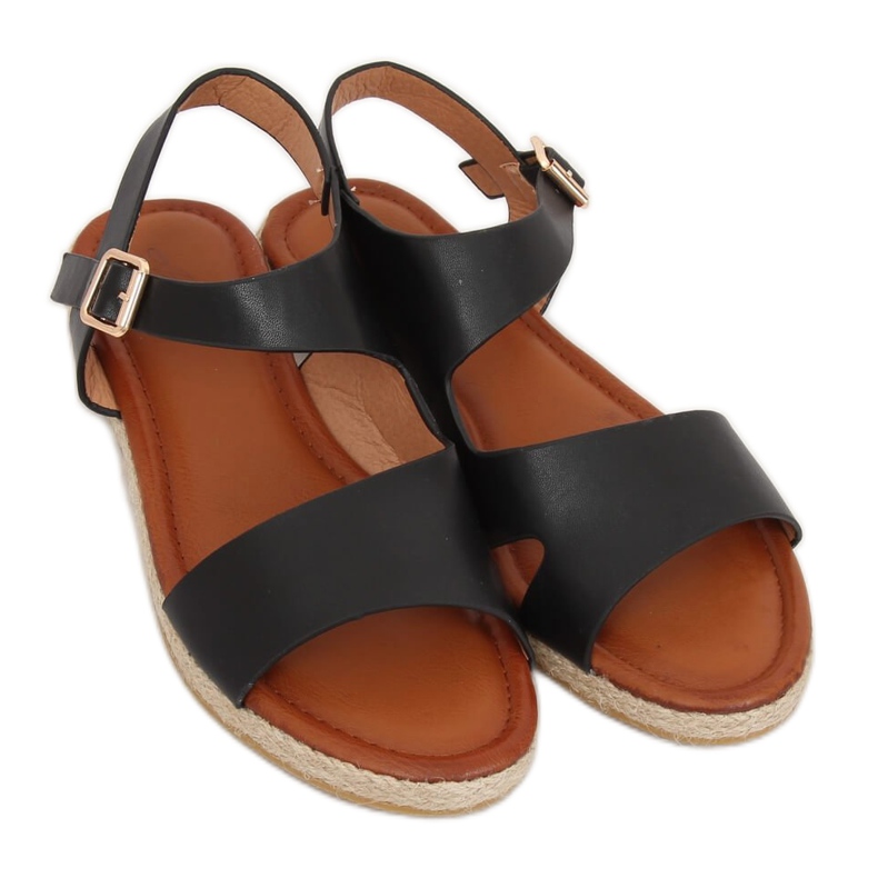 Sorte kvinders sandaler H-7 Sort 2