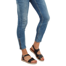 Sorte kvinders sandaler H-7 Sort 1