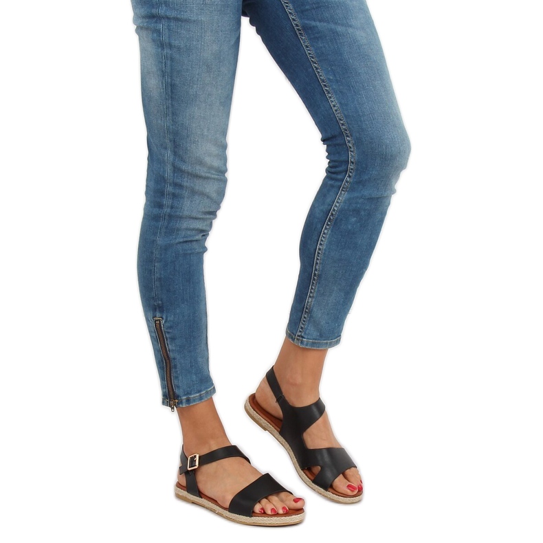 Sorte kvinders sandaler H-7 Sort 1