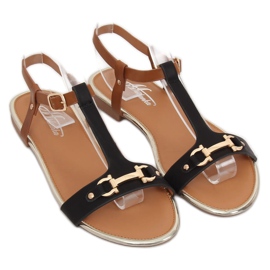 Sorte damesandaler 127-97 Sort brun 1