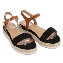 Sorte espadrillessandaler Y-8224 Sort 2