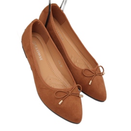 Ballerinas med mandeltåkapper kamel 8F58 Camel brun 1