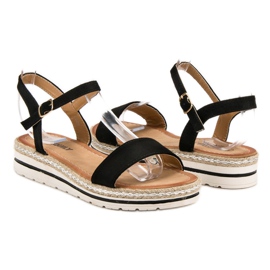 EXQUILY Sorte sandaler 1
