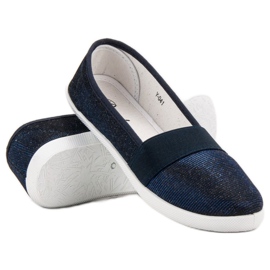 Renda Glitter sneakers marineblå blå 2