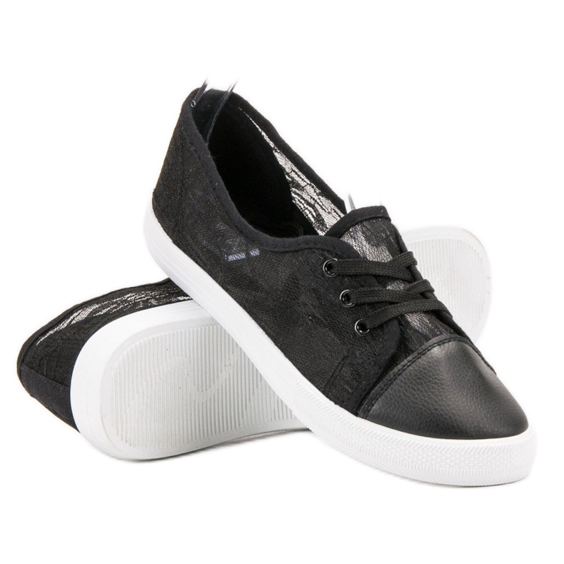 Mckeylor Sneakers med blonder sort 1