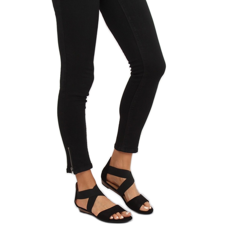 Sorte damesandaler 7434 Sort 1
