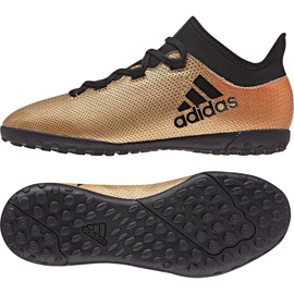 Adidas X Tango 17.3 Tf Jr CP9024 fodboldstøvler gylden gylden 2