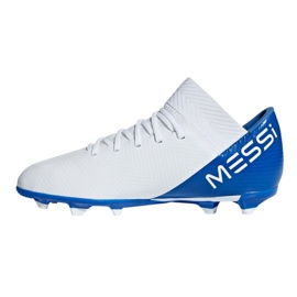 Adidas Nemeziz Messi 18.3 FxG Jr DB2364 fodboldstøvler hvid flerfarvet 1