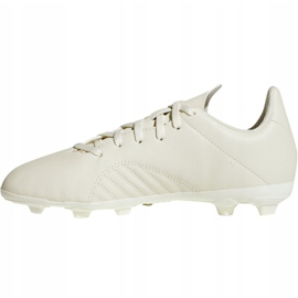 Adidas X 18.4 FxG Jr DB2421 fodboldstøvler hvid hvid 1