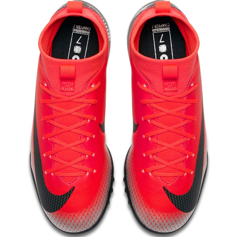 Nike Mercurial Superfly X 6 Academy Gs CR7 Tf Jr AJ3112-600 fodboldsko rød rød 1