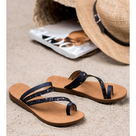 Vinceza Flip Flops Med Glitter sort 2