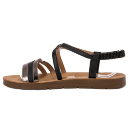 Super Mode Moderigtige slip-on sandaler sort 1