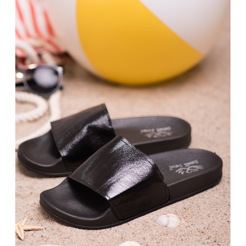 Small Swan Casual kvinders hjemmesko sort 2