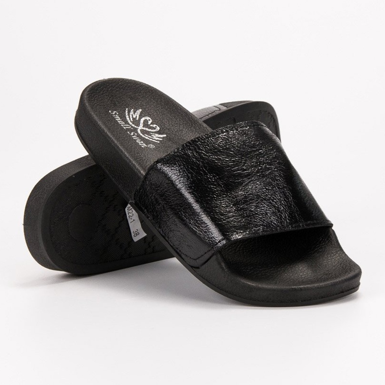 Small Swan Casual kvinders hjemmesko sort 1
