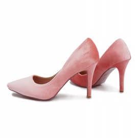 Francine Pink Velour Heels lyserød 2