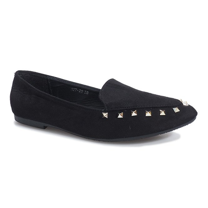 Sort slip-ons med Hawen studs 1