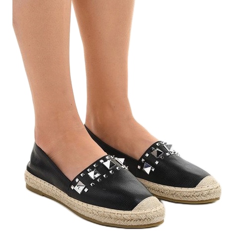 Sorte espadriller med 1706 nitter 1