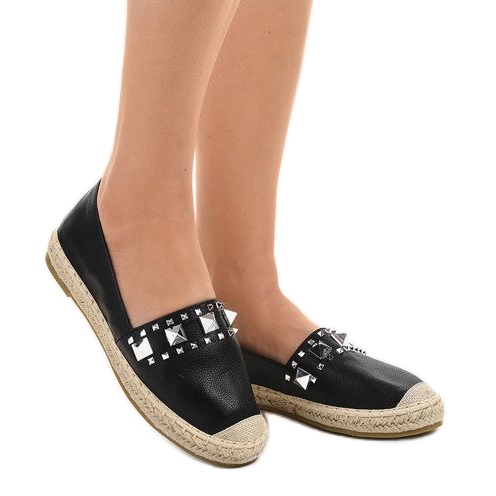 Sorte espadriller med 1706 nitter 2