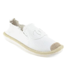Hvide slip-on espadriller NB273P-3 1