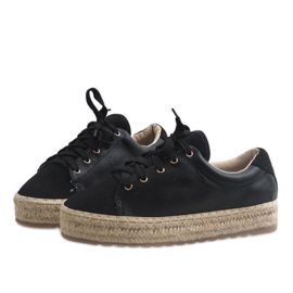 Sort LX-07 snøret espadriller 2
