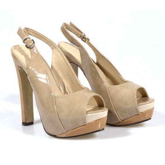 Pumps sandaler på A8030 nøgen platform brun 2
