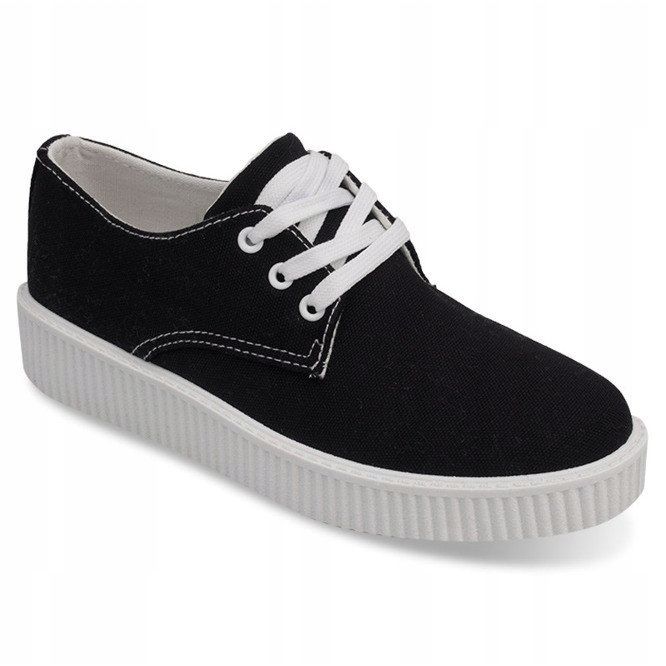 Sorte creepers BK-15 snørebånd 1