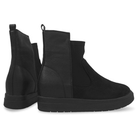 High Wedge Støvler 8318 Sort 1
