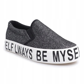 Slip On Sneakers Slip On Brocade E22 Sort 1
