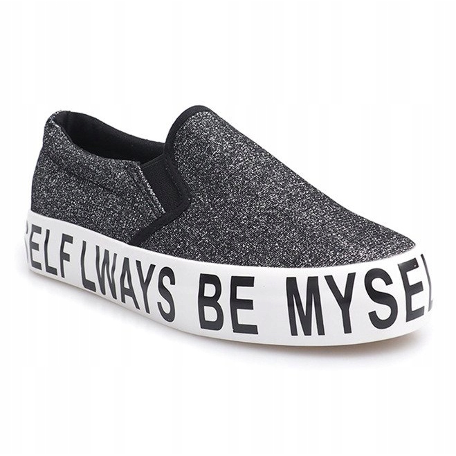 Slip On Sneakers Slip On Brocade E22 Sort 1