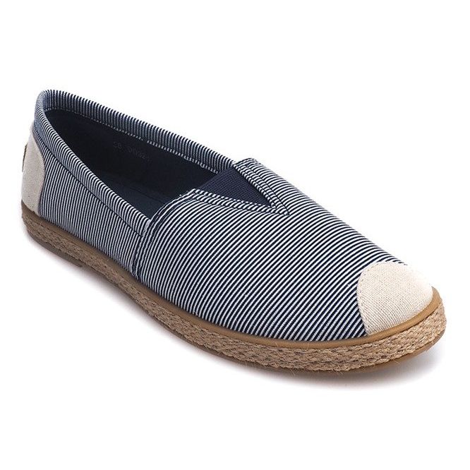 Linned Espadrilles 326 Blå sneakers 1