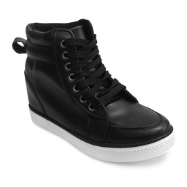 High Wedge Sneakers 15001 Sort 1