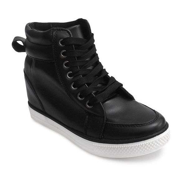 High Wedge Sneakers 15001 Sort 1