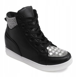 Sneakers med pailletter C7165 Sort 1